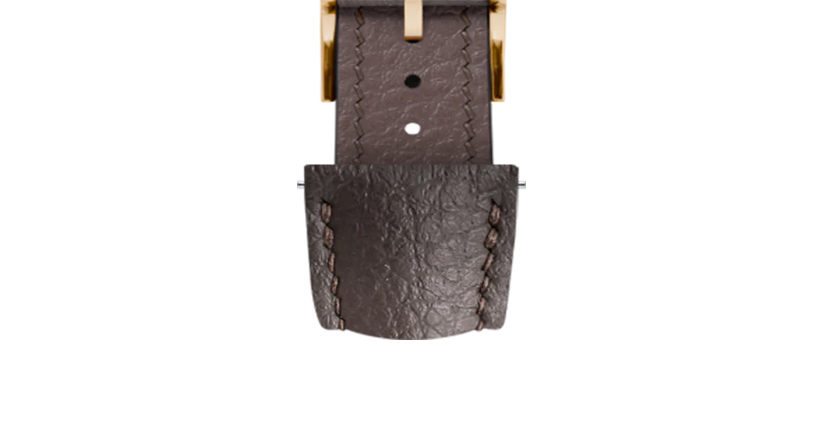 Dark Brown Rubberised Leather (Togo) Signature Strap - Image 11