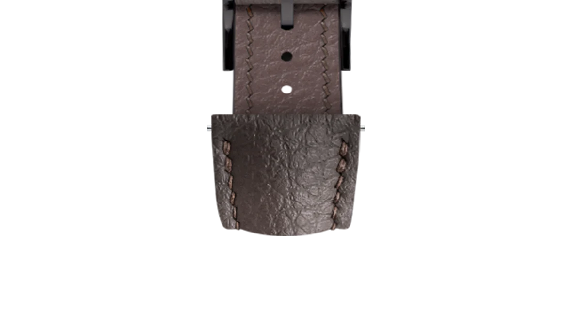Dark Brown Rubberised Leather (Togo) Signature Strap - Image 13