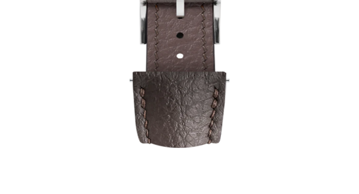 Dark Brown Rubberised Leather (Togo) Signature Strap - Image 7