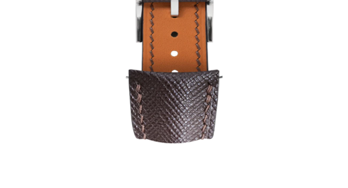 Dark Brown Saffiano Signature (Curved) Strap - Image 3