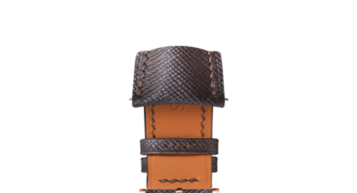 Dark Brown Saffiano Signature (Curved) Strap - Image 4
