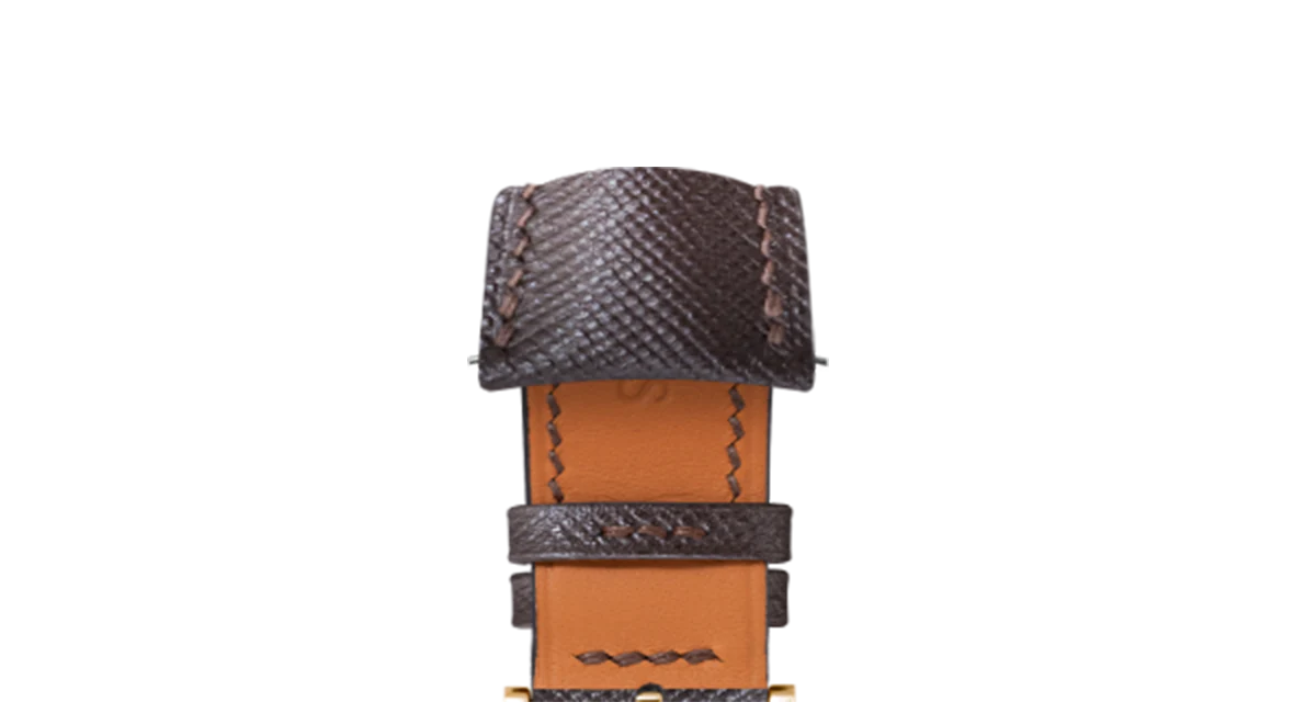 Dark Brown Saffiano Signature (Curved) Strap - Image 6