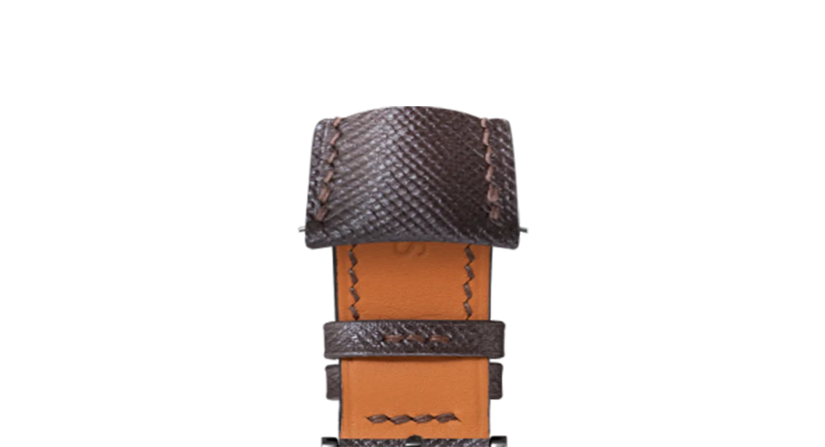 Dark Brown Saffiano Signature (Curved) Strap - Image 8