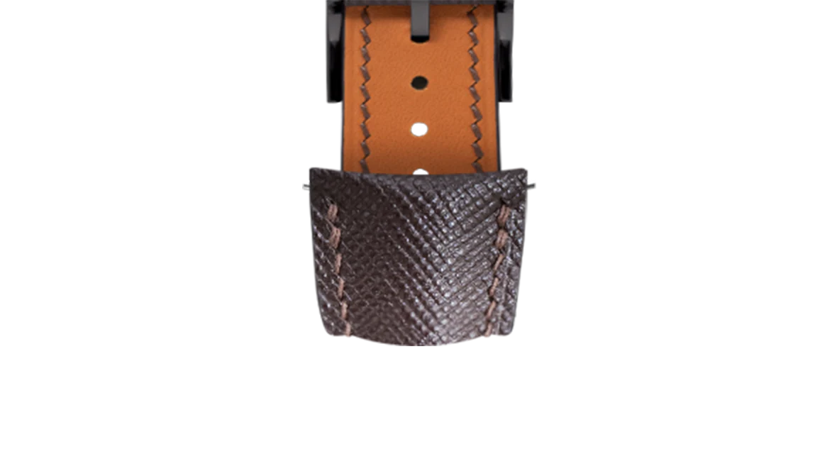 Dark Brown Saffiano Signature (Curved) Strap - Image 9