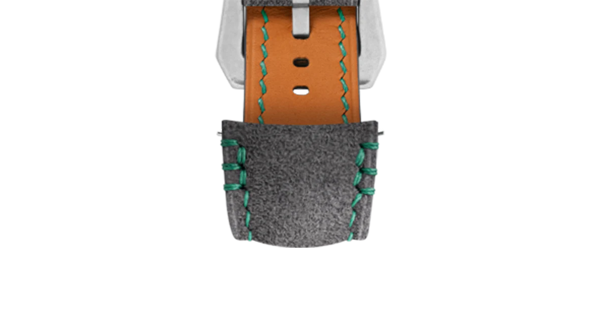 Dark Grey Alcantara (Green) Strap for MB&F MAD1 - Image 8