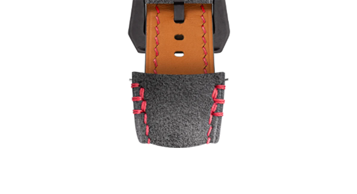 Dark Grey Alcantara (Red) Strap for MB&F MAD1 - Image 14