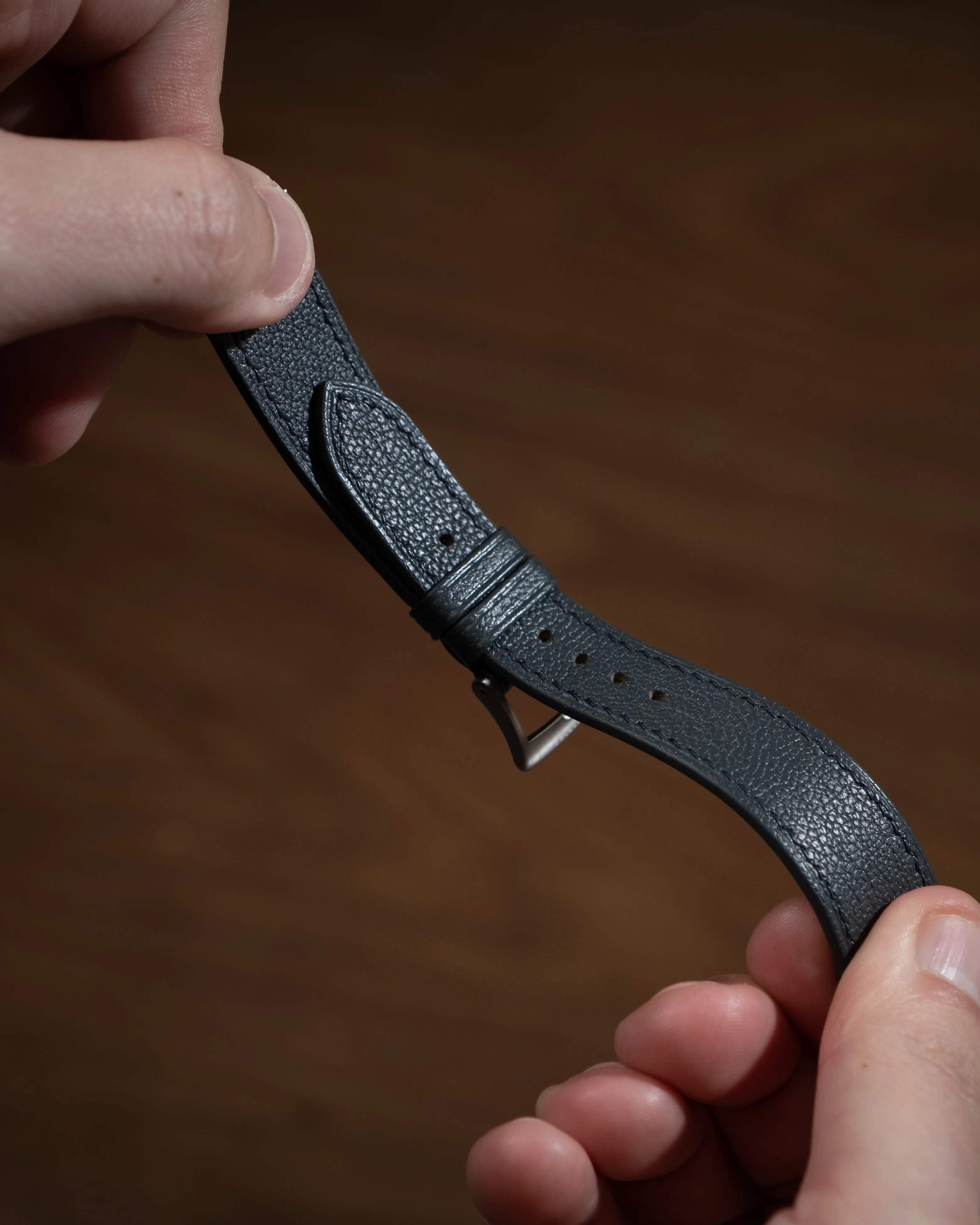 Dark Grey Chevre Slim Strap - Image 4