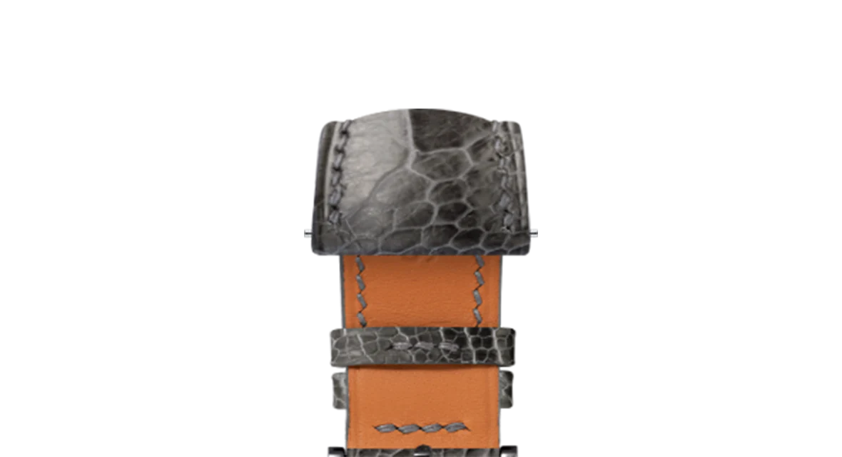 Dark Grey Ostrich Leg Signature Strap - Image 10
