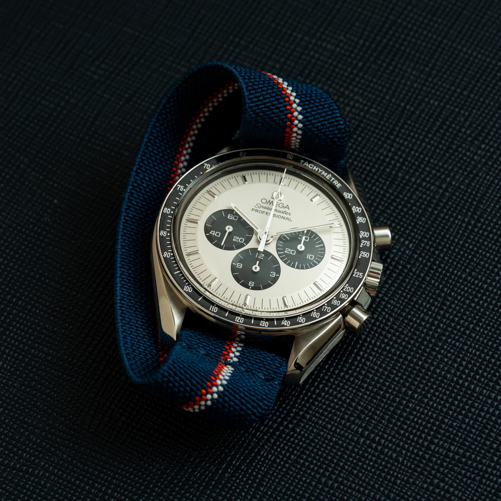 Elastic Loop Navy/White & Orange - Image 4