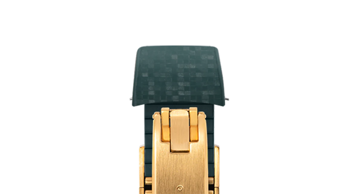 Emerald Green Curved CTS Rubber Strap for MB&F MAD1 - Image 10