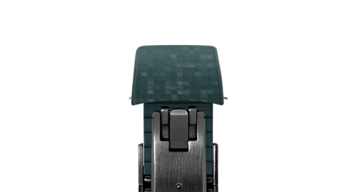 Emerald Green Curved CTS Rubber Strap for MB&F MAD1 - Image 12