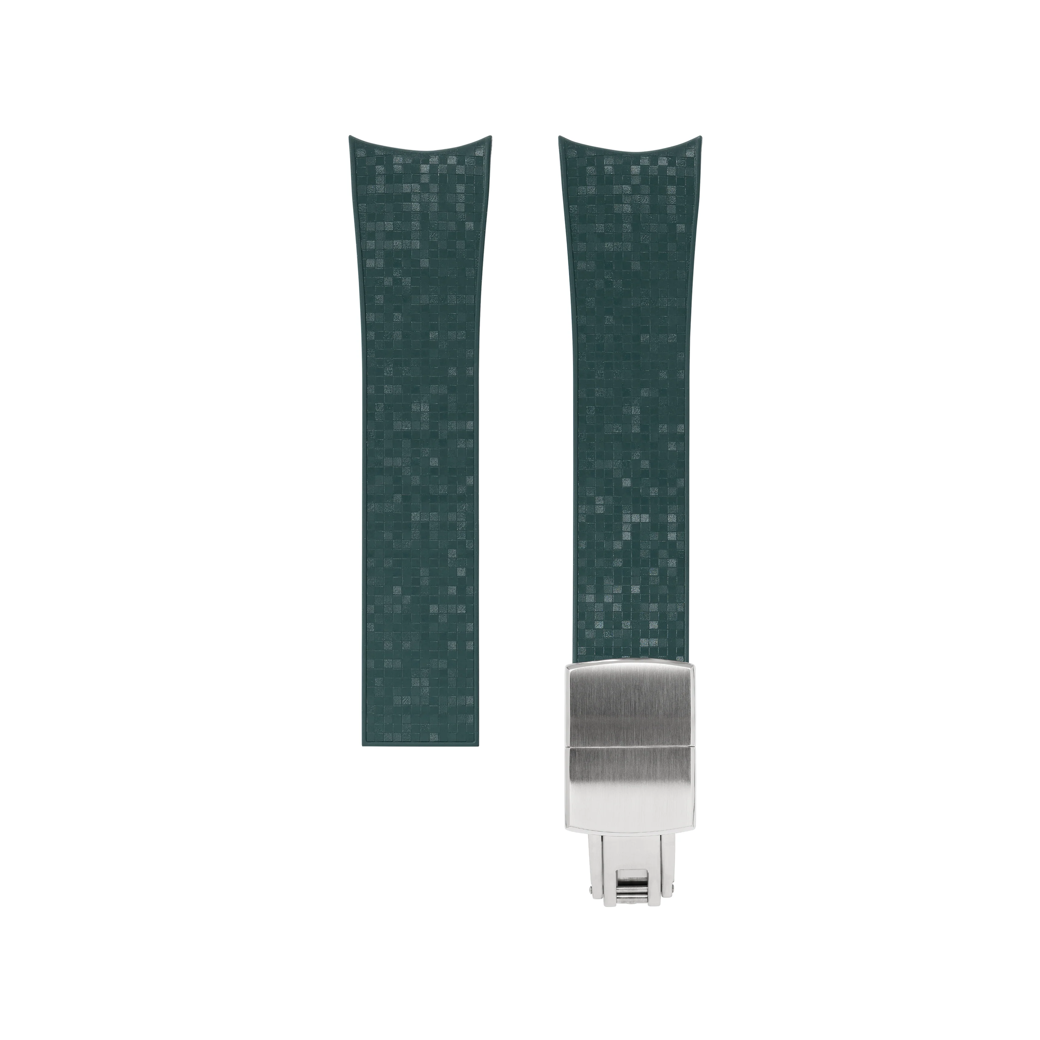 Emerald Green Curved CTS Rubber Strap for MB&F MAD1 - Image 5