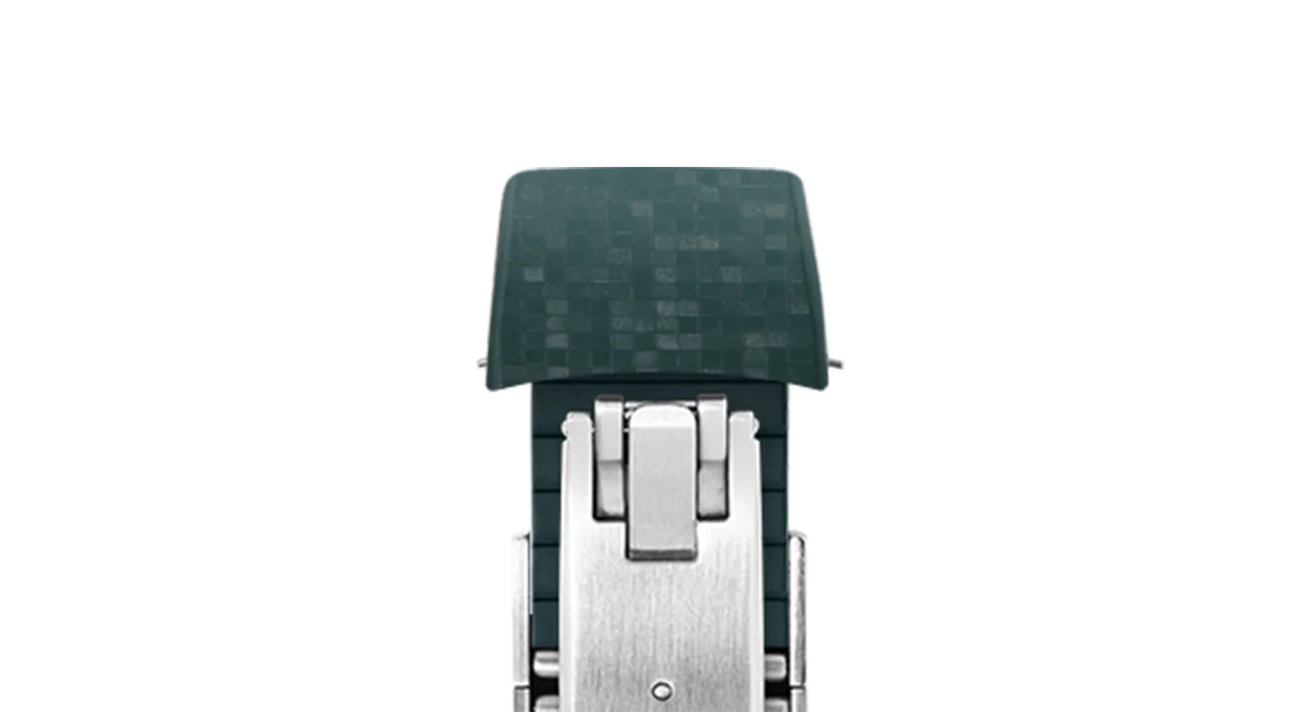 Emerald Green Curved CTS Rubber Strap for MB&F MAD1 - Image 6