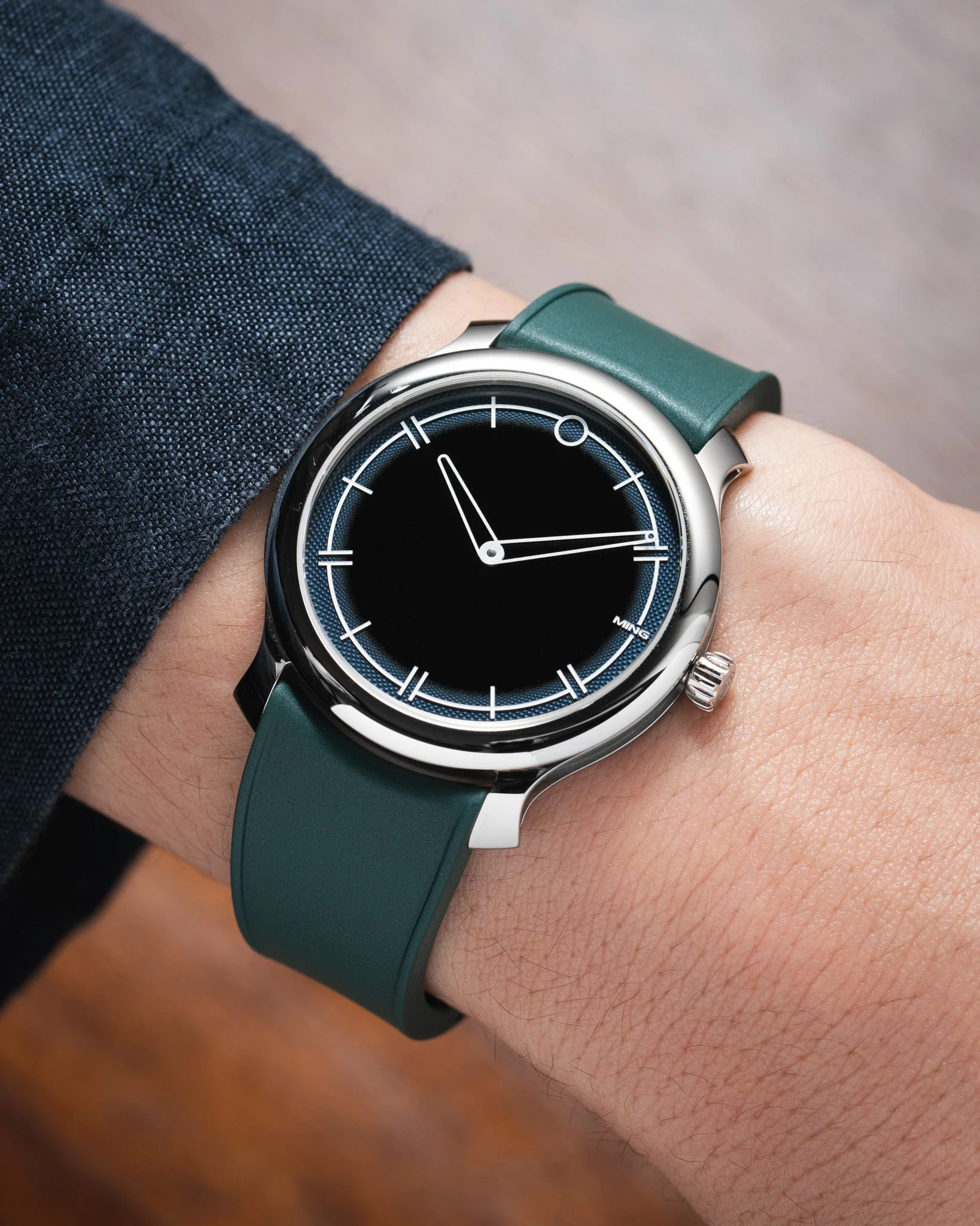 Emerald Green Curved CTS Rubber Strap - Image 4