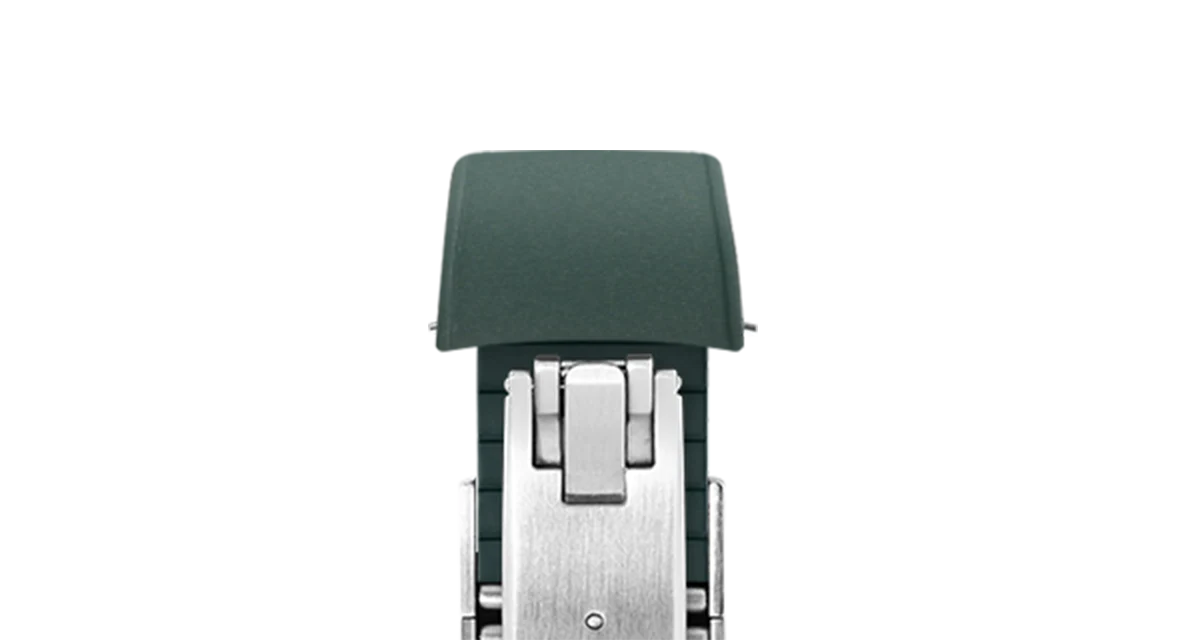 Emerald Green Curved CTS Rubber Strap - Image 6