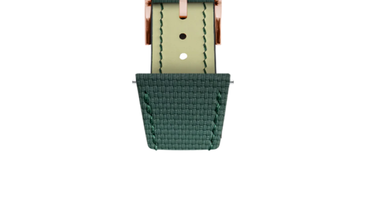 Emerald Green Sailcloth Slim Strap for De Bethune - Image 10