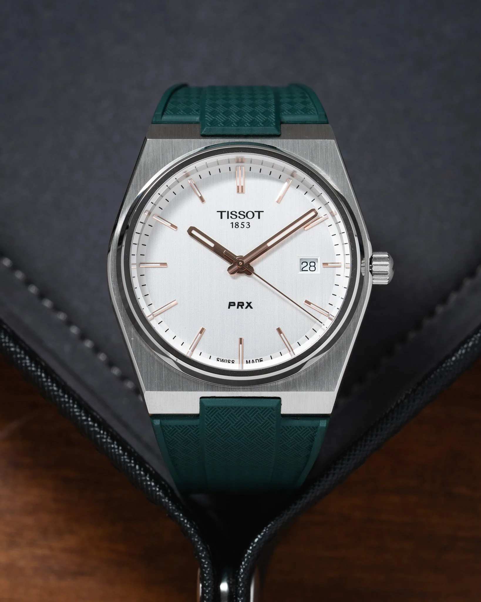 Emerald Green CTS Rubber Strap for Tissot PRX - Image 7