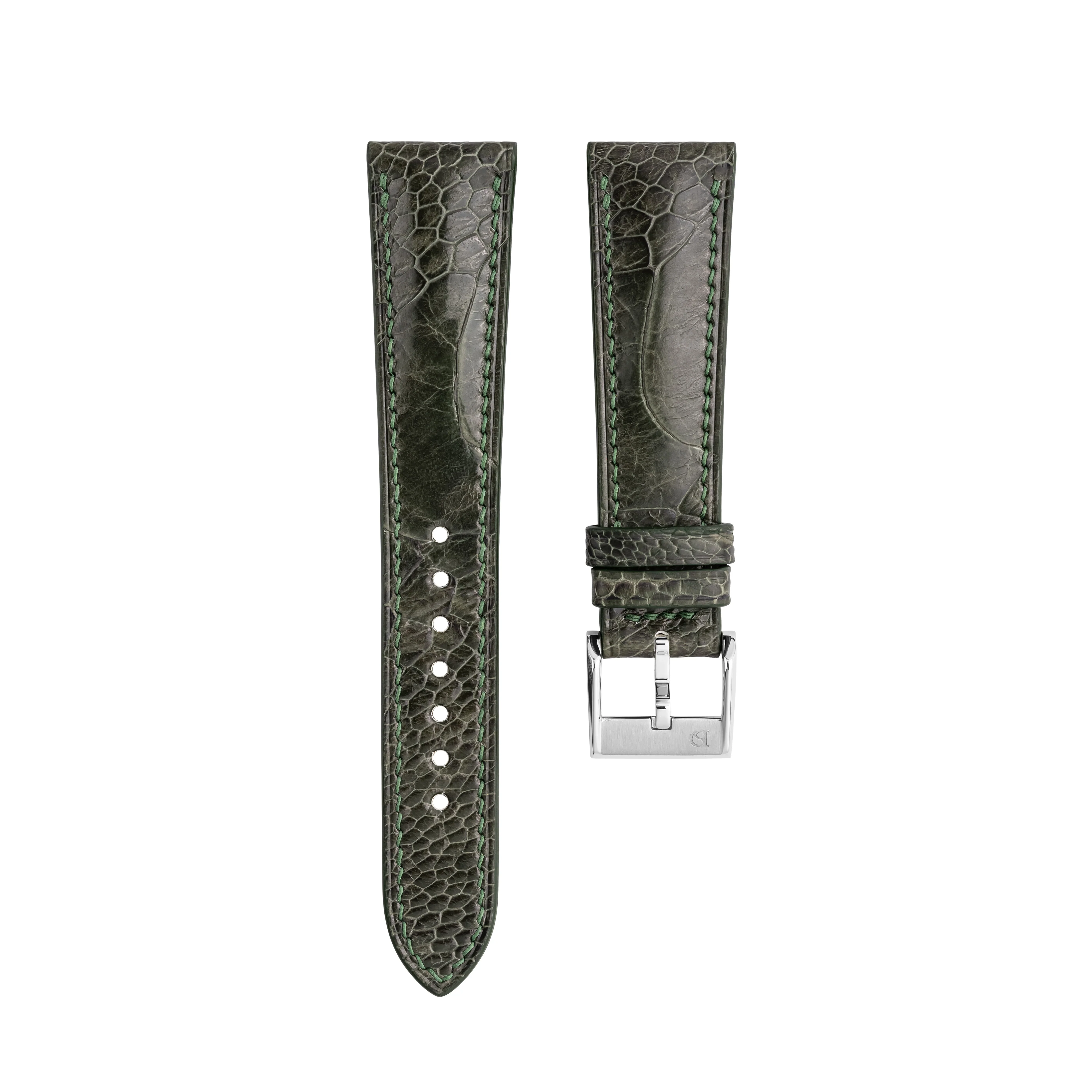 Forest Green Ostrich Leg Signature Strap