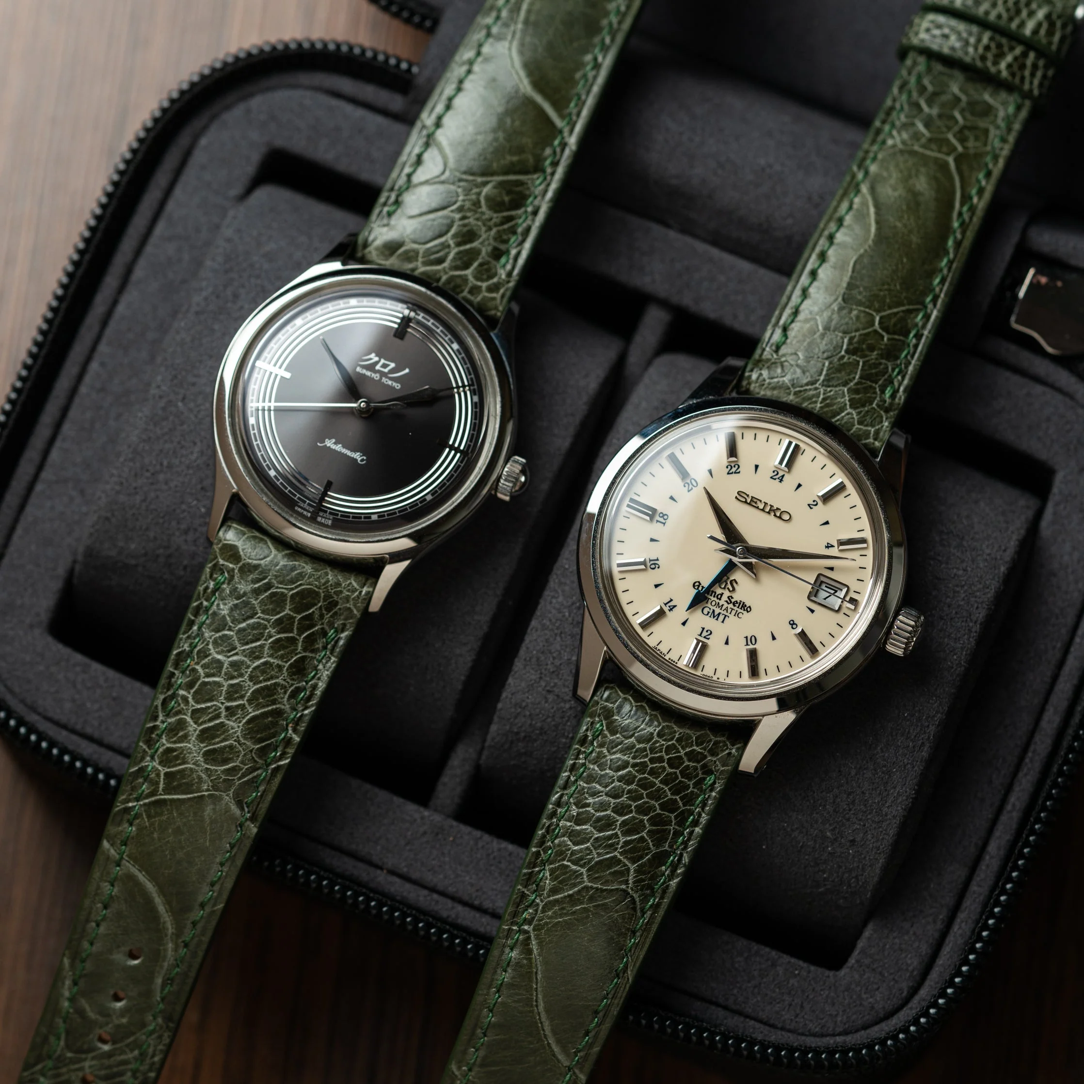 Forest Green Ostrich Leg Signature Strap - Image 2