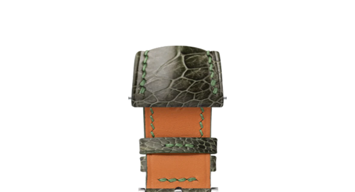 Forest Green Ostrich Leg Signature Strap - Image 3