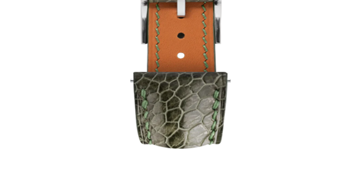 Forest Green Ostrich Leg Signature Strap - Image 4