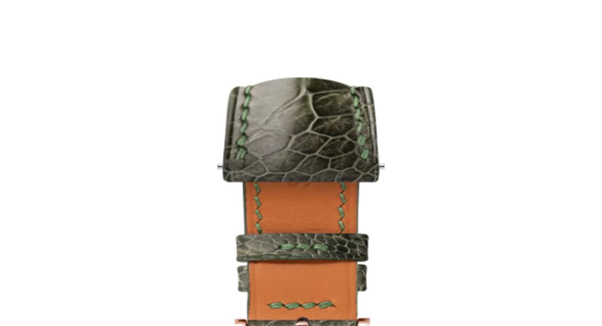 Forest Green Ostrich Leg Signature Strap - Image 5