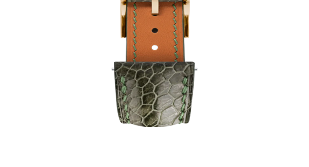 Forest Green Ostrich Leg Signature Strap - Image 8