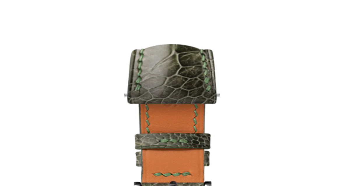 Forest Green Ostrich Leg Signature Strap - Image 9