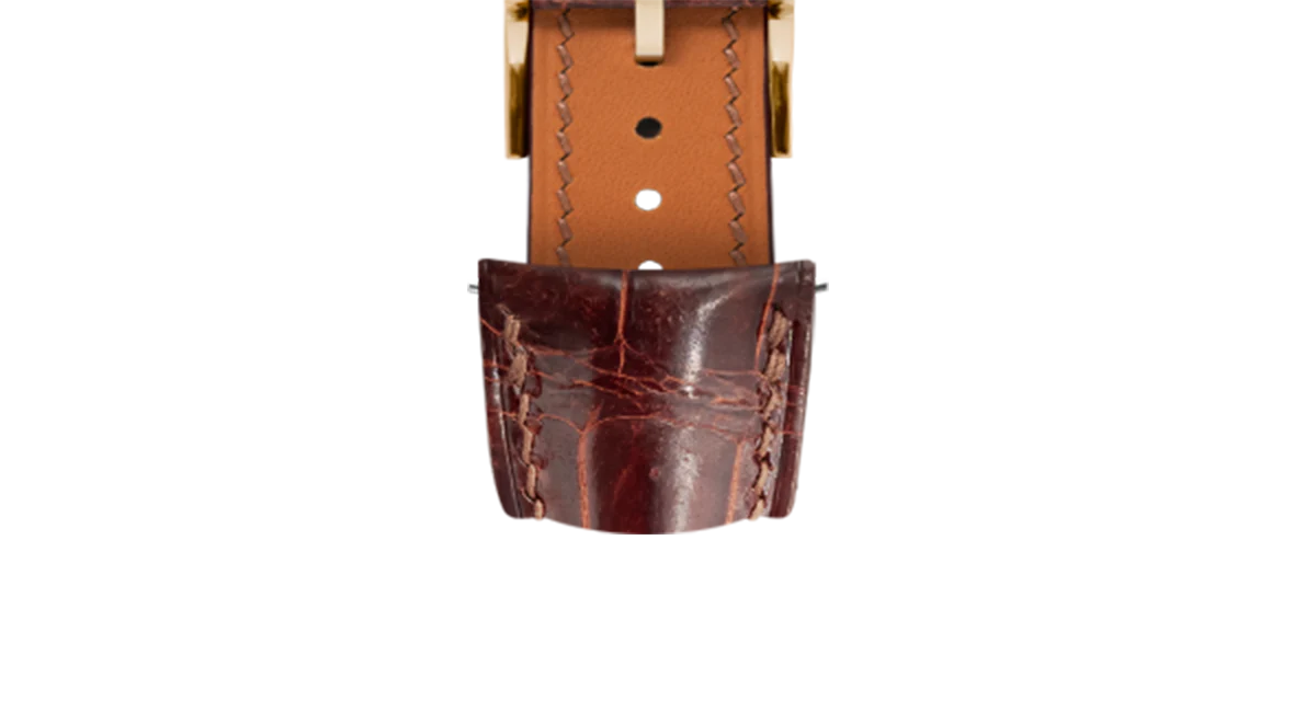 Glossy Caramel Crocodile Signature (Curved) Strap - Image 11