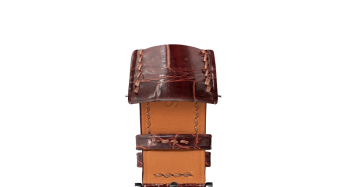 Glossy Caramel Crocodile Signature (Curved) Strap - Image 12