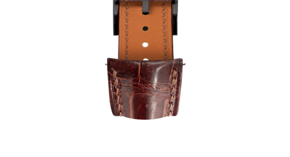 Glossy Caramel Crocodile Signature (Curved) Strap - Image 13