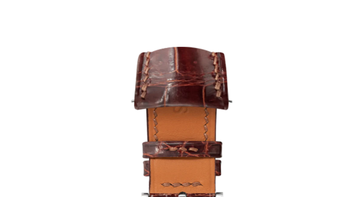 Glossy Caramel Crocodile Signature (Curved) Strap - Image 6