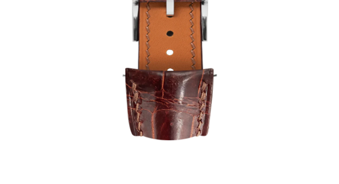 Glossy Caramel Crocodile Signature (Curved) Strap - Image 7