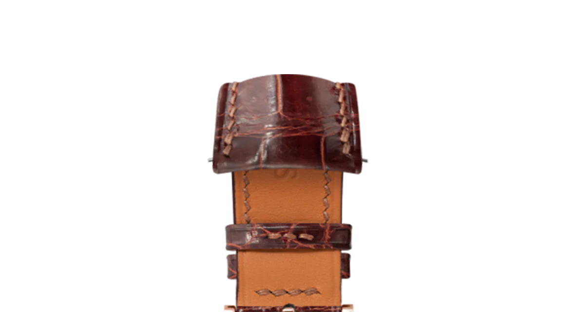 Glossy Caramel Crocodile Signature (Curved) Strap - Image 8
