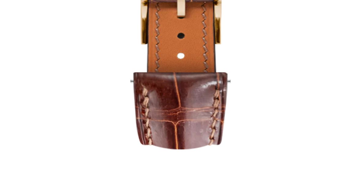 Glossy Caramel Crocodile Signature Strap - Image 10