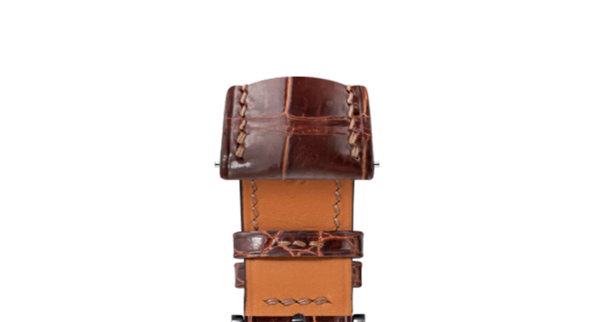 Glossy Caramel Crocodile Signature Strap - Image 11