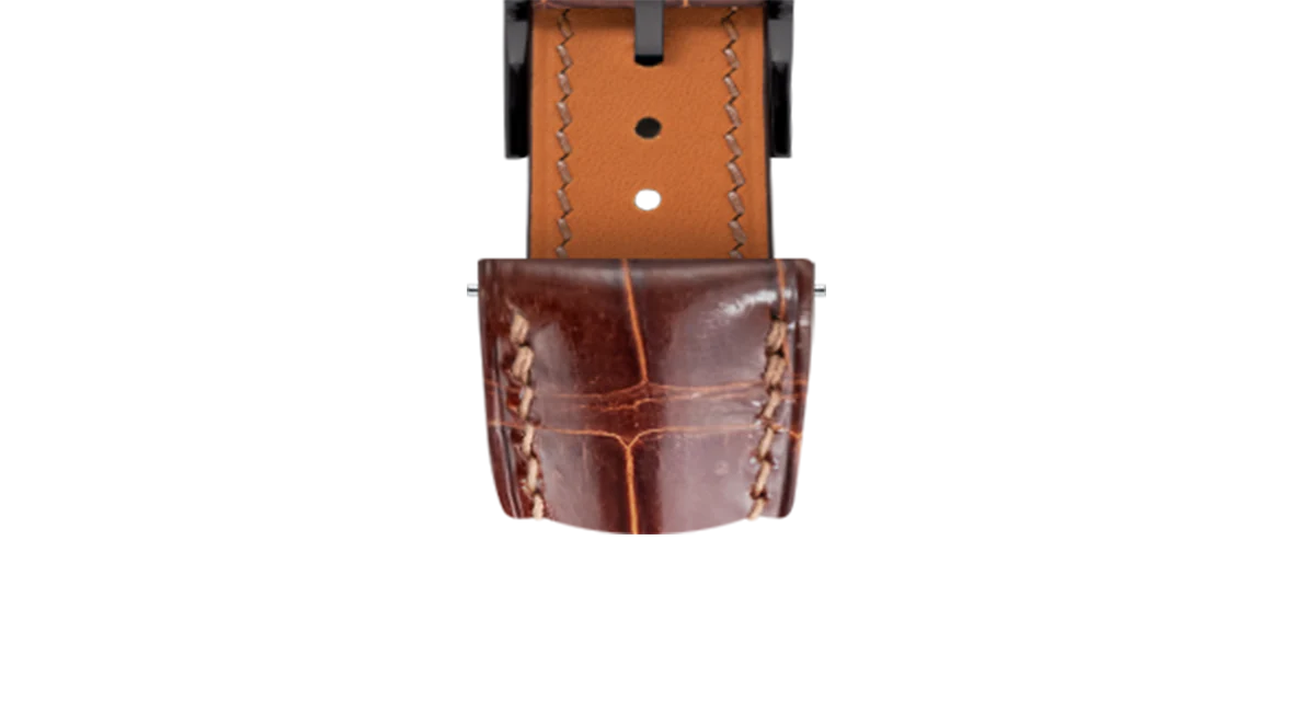 Glossy Caramel Crocodile Signature Strap - Image 12