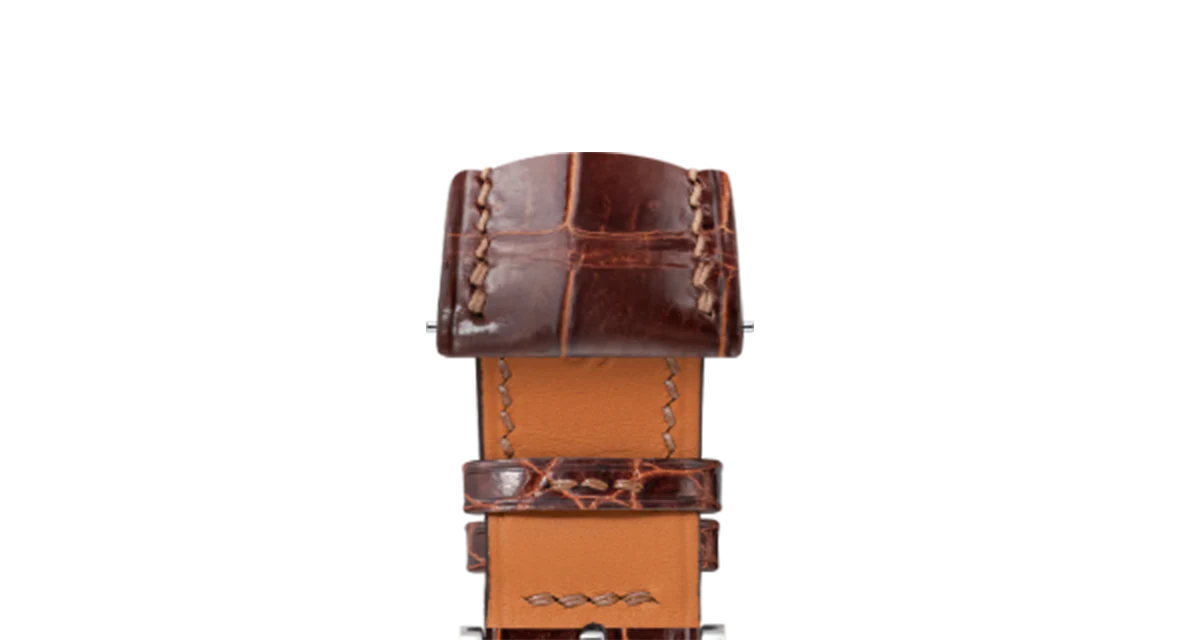 Glossy Caramel Crocodile Signature Strap - Image 5