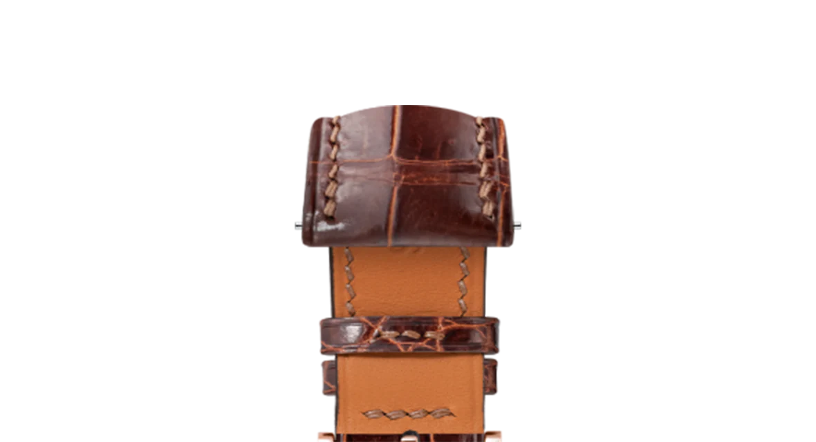 Glossy Caramel Crocodile Signature Strap - Image 7