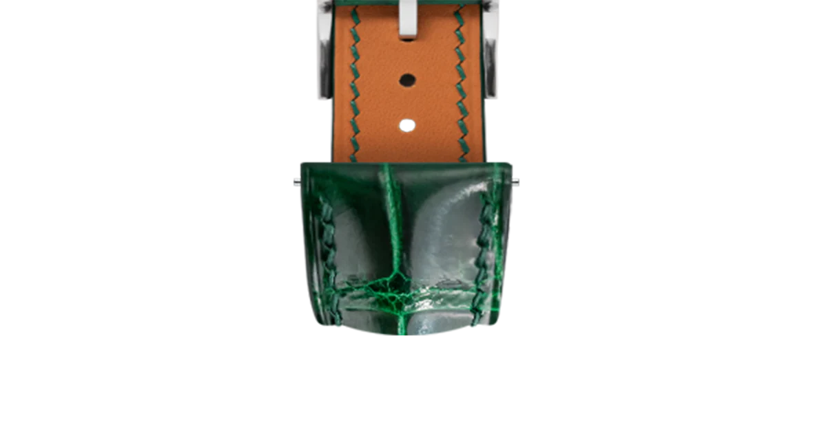 Glossy Emerald Crocodile Signature Strap - Image 6