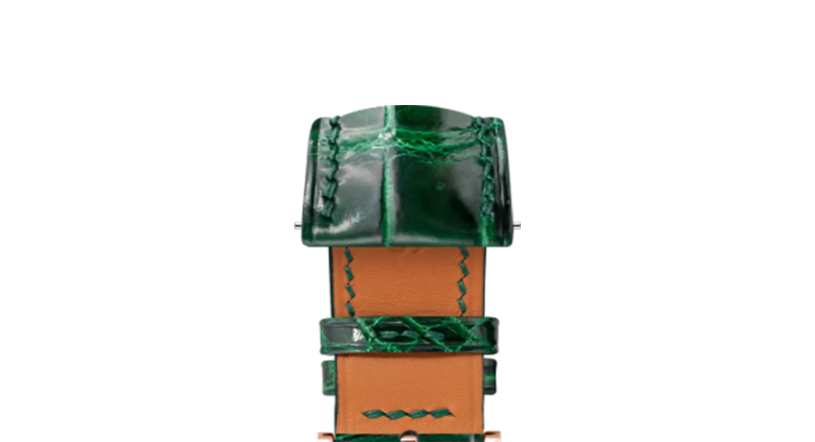 Glossy Emerald Crocodile Signature Strap - Image 7