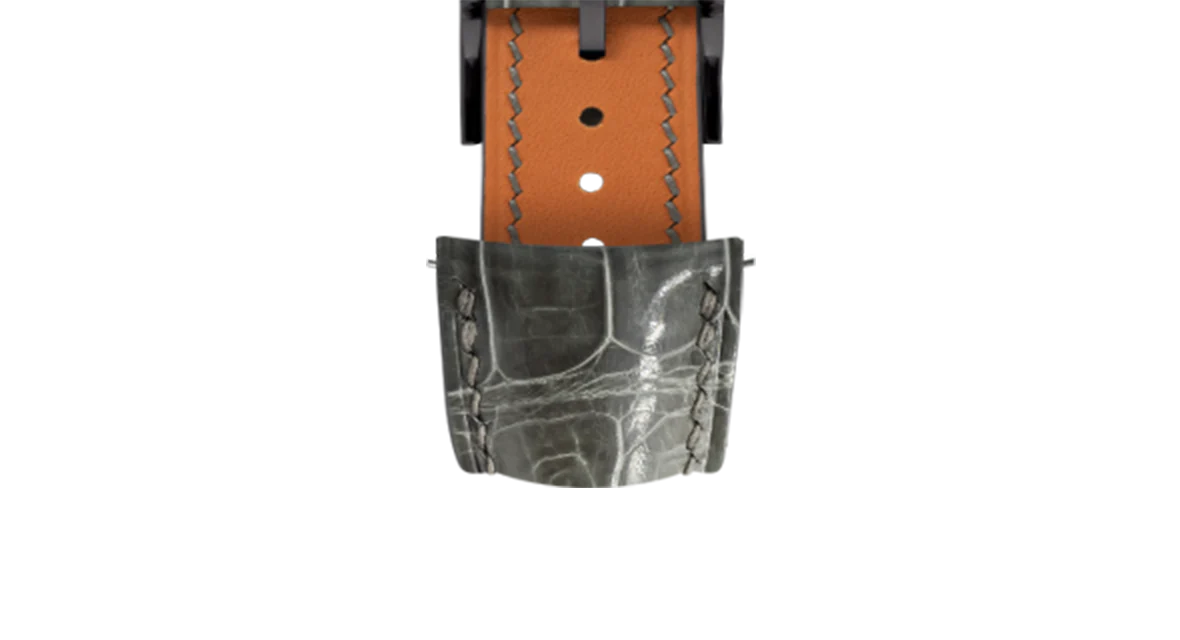 Overstock: Glossy Grey Crocodile Signature (Curved) Strap - Image 10