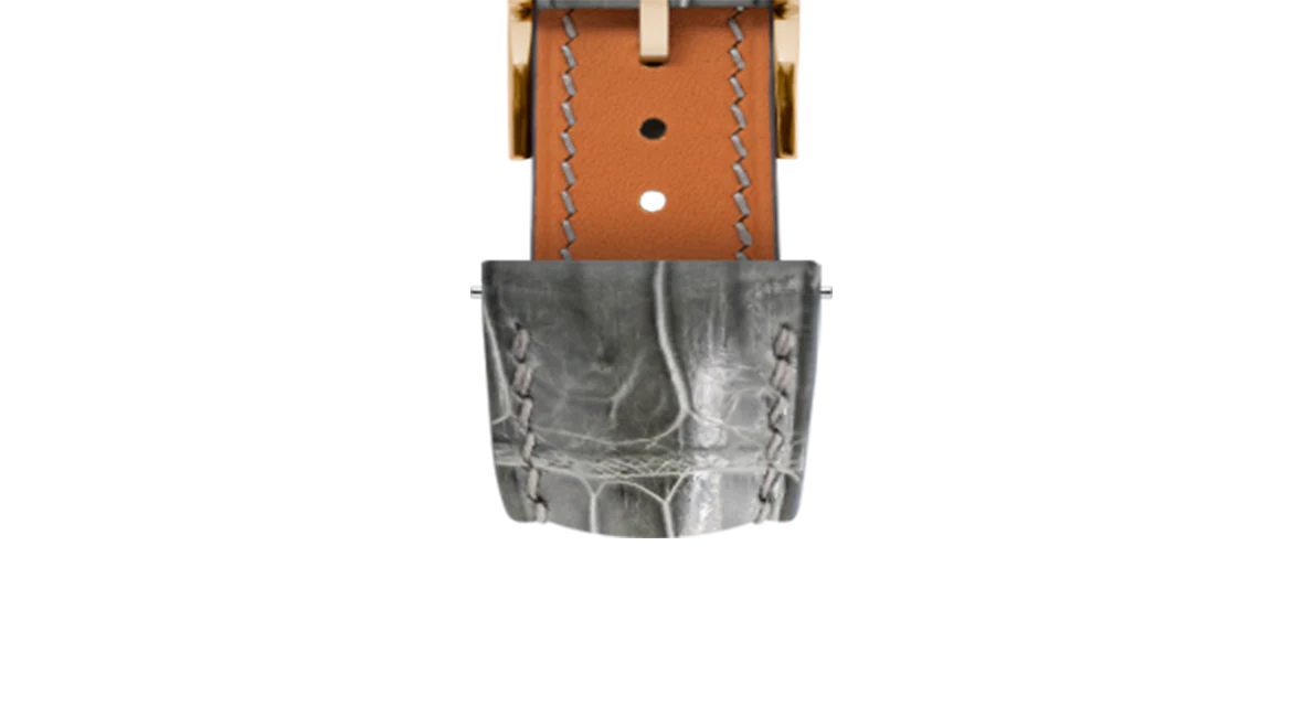 Glossy Grey Crocodile Signature Strap - Image 11