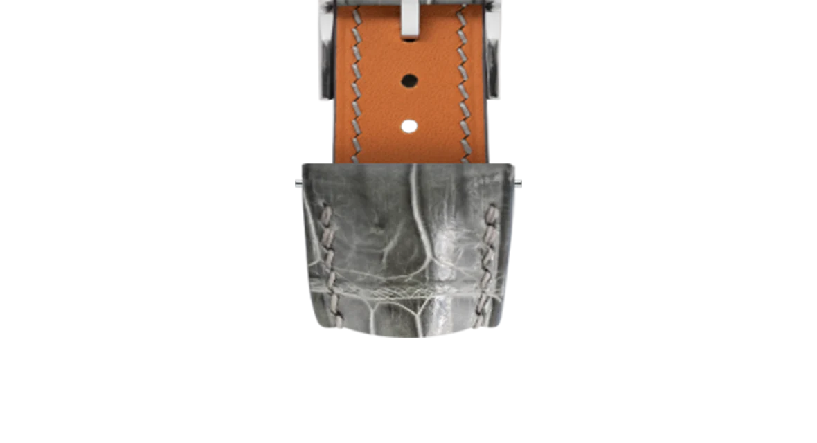 Glossy Grey Crocodile Signature Strap - Image 7