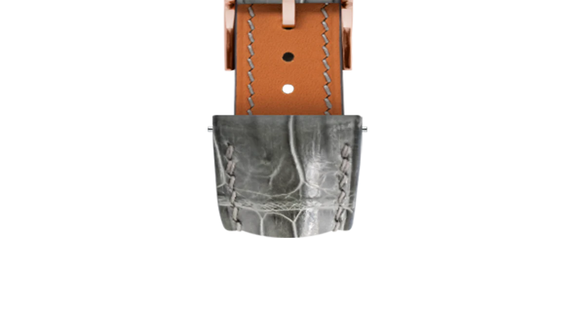Glossy Grey Crocodile Signature Strap - Image 9