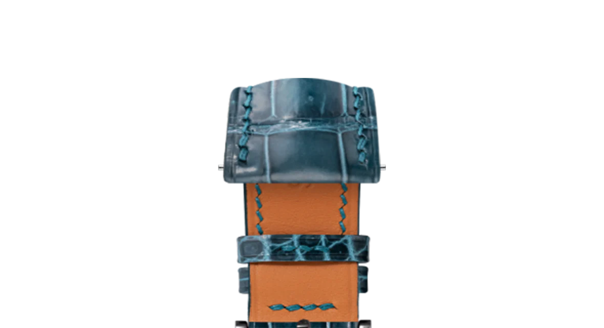Glossy Lagoon Blue Crocodile Signature Strap - Image 14