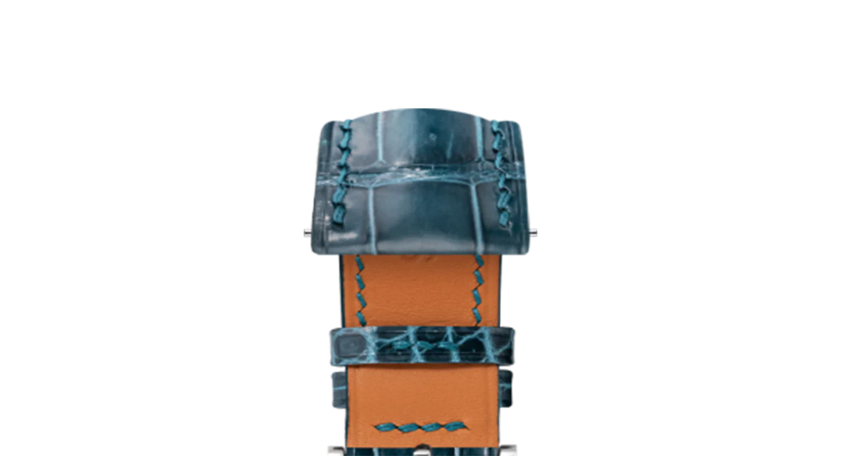 Glossy Lagoon Blue Crocodile Signature Strap - Image 8