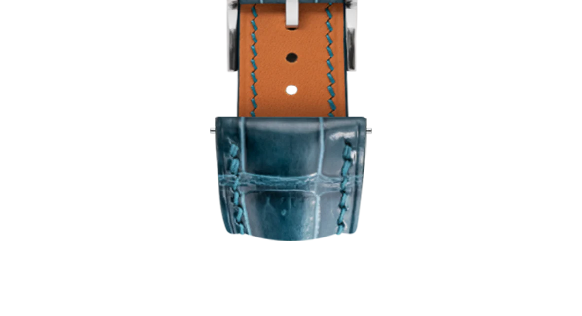 Glossy Lagoon Blue Crocodile Signature Strap - Image 9