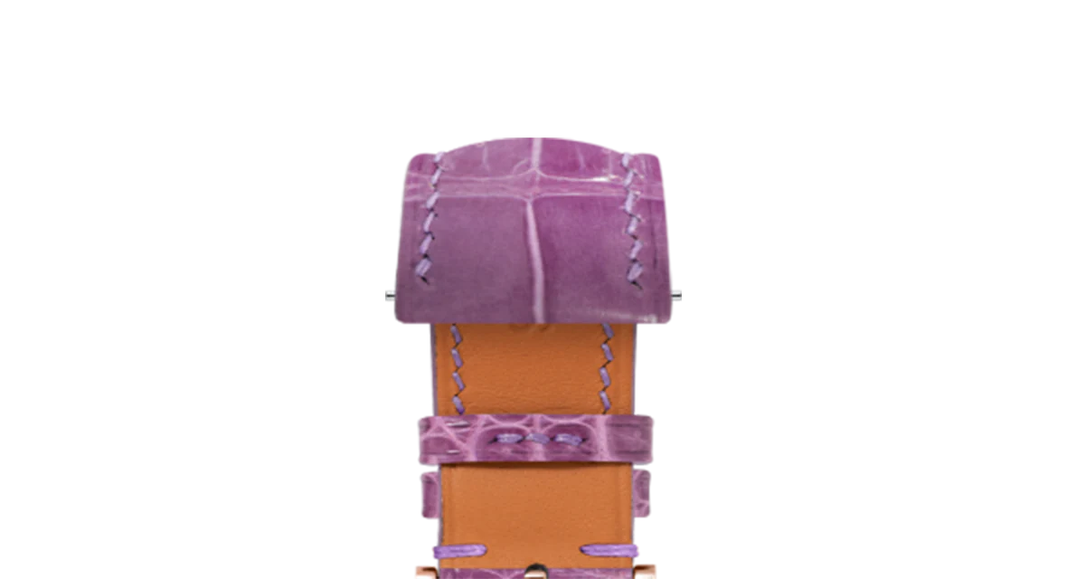 Glossy Lilac Crocodile Signature Strap - Image 6