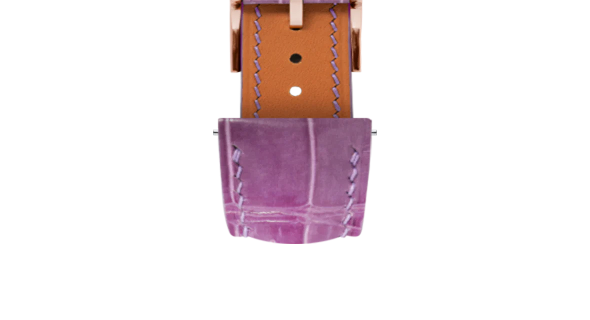 Glossy Lilac Crocodile Signature Strap - Image 7